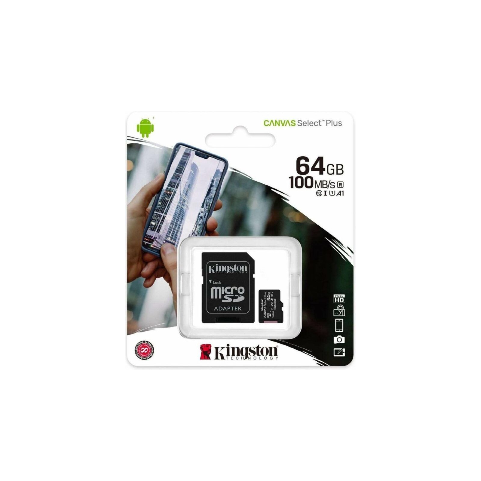 Kingston Micro-SD Memory Card 64GB Class 10