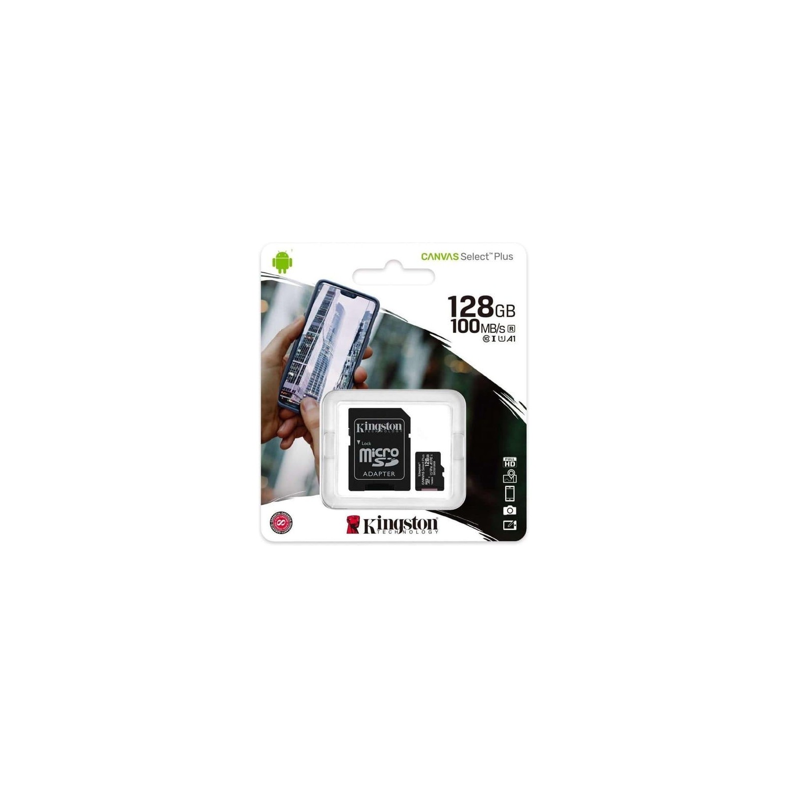 Kingston Micro-SD Memory Card 128GB Class 10