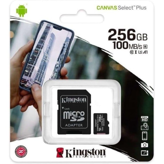 Kingston Micro-SD Memory Card 256GB Class 10