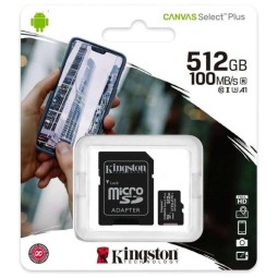 Kingston Micro-SD Memory Card 512GB Class 10