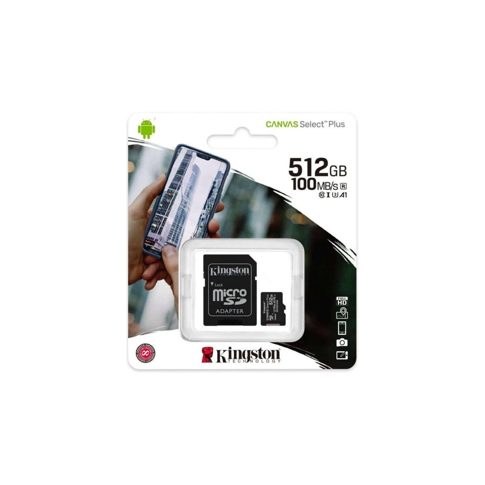 Kingston Micro-SD Memory Card 512GB Class 10