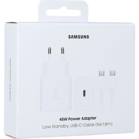 45W USB-C Power Adapter + Cable Retail Package Original